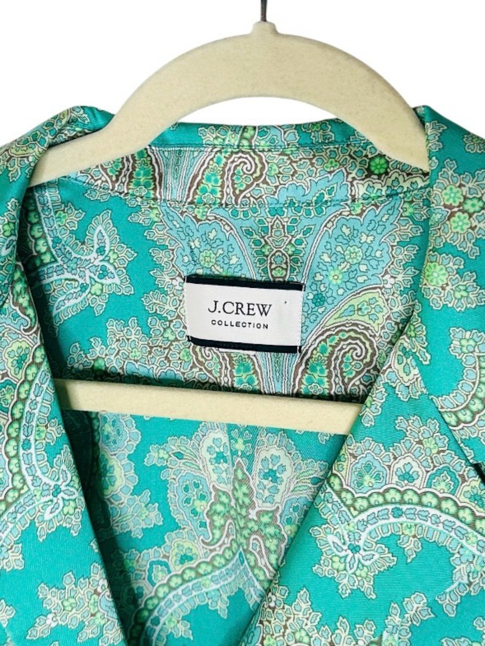 J Crew Collection Drapey button-up top Ratti pendant paisley M - Picture 6 of 8
